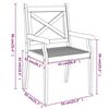 vidaXL Garten-Essst&uuml;hle 3 Stk. Massivholz Akazie