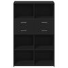vidaXL Highboard Schwarz 80x42,5x124 cm Holzwerkstoff