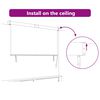 vidaXL Rollo mit Vorh&auml;ngen Creme 200 x 250 cm Stoff und Aluminium