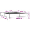 vidaXL Bettgestell R&auml;uchereiche 200x200 cm Holzwerkstoff und Metall