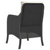 vidaXL Gartenst&uuml;hle mit Kissen 2 Stk. Schwarz Poly Rattan