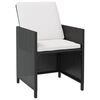 vidaXL 11-tlg. Garten-Essgruppe Poly Rattan Akazienholz Schwarz