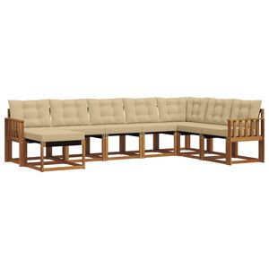 vidaXL Outdoor-Sofagarnitur 8 stk. Natur und Beige