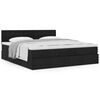 vidaXL Ottoman-Bett mit Matratze Schwarz 160x200 cm Stoff