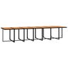 vidaXL 19-tlg. Garten-Essgruppe mit Kissen Schwarz Poly Rattan