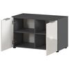 Germania Schuhbank GW-Rimini 75x40x48 cm Graphit und Wei&szlig;
