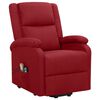 vidaXL Massagesessel mit Aufstehhilfe Weinrot Stoff
