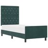 vidaXL Boxspringbett mit Kopfteil Dunkelgr&uuml;n 80 x 200 cm Samt