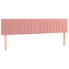 vidaXL Boxspringbett mit Matratze & LED Rosa 200x200 cm Samt