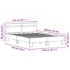 vidaXL Bettgestell Schwarz Eichen-Optik 140 x 190 cm Holzwerkstoff