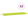 vidaXL Gartenbank-Auflagen 2 Stk. Hellgr&uuml;n 180x50x7 cm Oxford-Gewebe