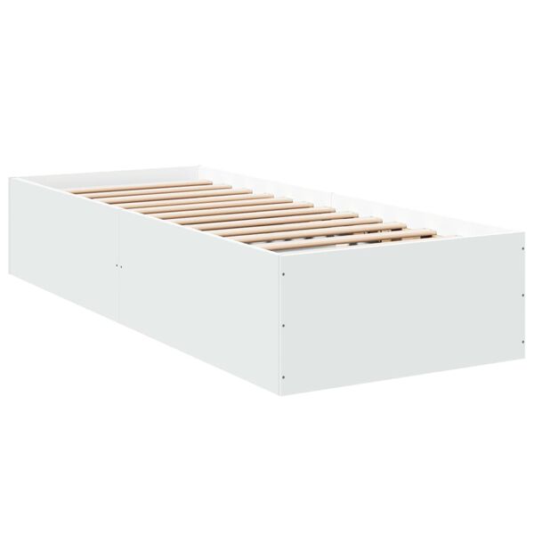 vidaXL Bettgestell Wei&szlig; 100x200 cm Holzwerkstoff
