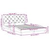 vidaXL Bettgestell ohne Matratze Blau 120x200 cm Stoff