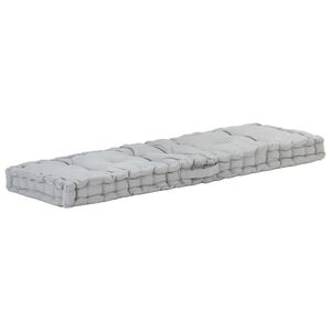 vidaXL Palettenkissen Baumwolle 120&times;40&times;7 cm Grau