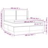 vidaXL Boxspringbett mit Matratze & LED Dunkelblau 180x200 cm Samt