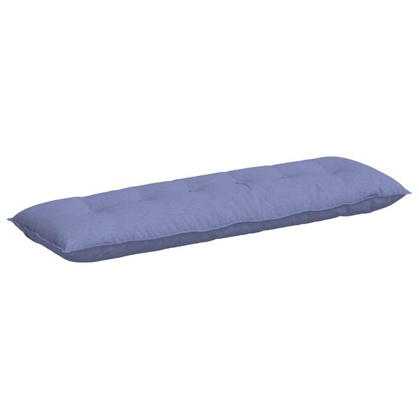 vidaXL R&uuml;ckenkissen Jeans blau 160 x 19 x 50 cm Stoff