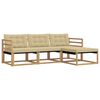 vidaXL Outdoor-Sofagarnitur 4 stk. Wei&szlig; und Beige