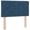 vidaXL Boxspringbett mit Matratze mit Kopfteil Blau 80 x 200 cm Stoff