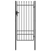 vidaXL Zauntor BOXTEL 103 x 250 cm Pulverbeschichteter Stahl Grau