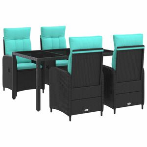 vidaXL Outdoortisch-Set 5 stk. Poly-Rattan
