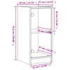 vidaXL Beistellschrank mit Glastüren Weiß 35x37x75,5 cm