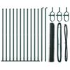 vidaXL Sechseckzaun mit Betonsockel 25 x 1,2 m PVC-beschichteter Stahl