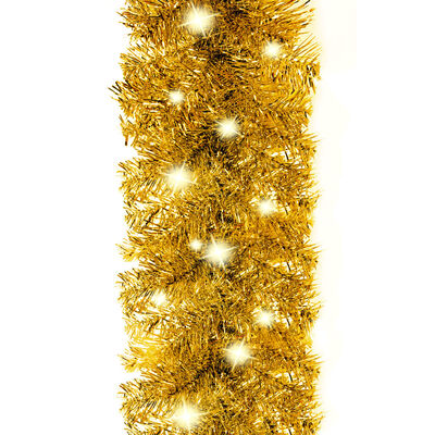 vidaXL Weihnachtsgirlande mit LED 5 m Golden