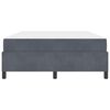 vidaXL Bettrahmen mit Matratze Dunkelgrau 140 x 190 cm Stoff