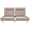vidaXL Bettgestell mit LED Cappuccino-Braun Kunstleder 120x200 cm