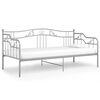 vidaXL Schlafsofa Bettgestell Grau Metall 90x200 cm