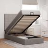 vidaXL Ottomane Bett mit Matratze & LEDs Taupe 90x200 cm Stoff