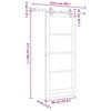 vidaXL Schiebet&uuml;r ORKDAL Braun 86 x 211 cm Massives Kiefernholz