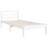 vidaXL Massivholzbett mit Kopfteil Wei&szlig; 90x200 cm