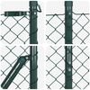vidaXL Zaunpfosten Gr&uuml;n 10 x 1,4 m (40 x 40 mm Maschen) Stahl und PVC