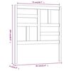 vidaXL Bett-Kopfteil Grau 81x4x104 cm Massivholz Kiefer