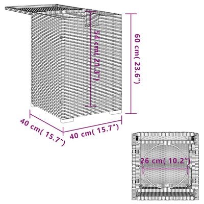 vidaXL Propan-Tank-Verstecktisch Beige 40x40x60 cm Poly Rattan