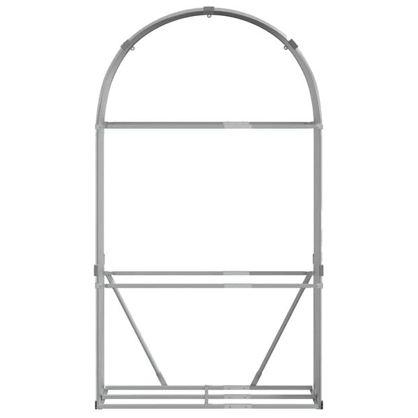vidaXL Kaminholzunterstand Hellgrau 120x45x210 cm Verzinkter Stahl