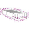 vidaXL Bettgestell Braun Eichen-Optik 90x190 cm Holzwerkstoff