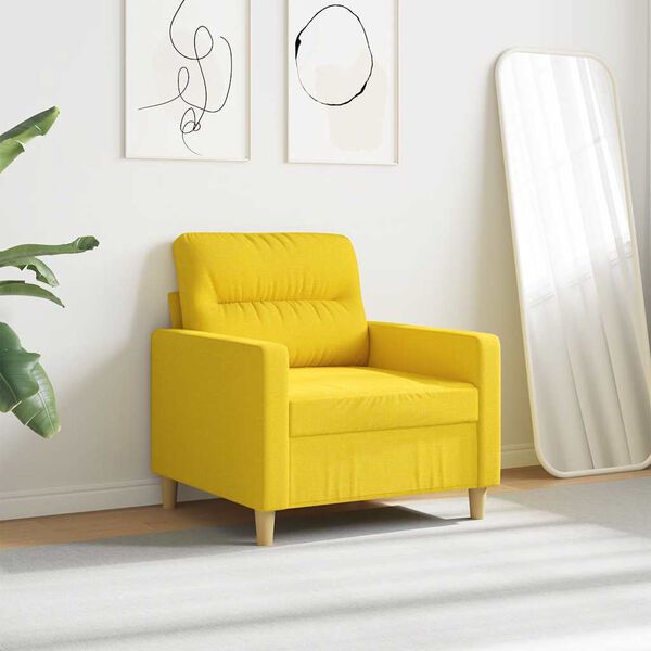 vidaXL Sofasessel Hellgelb 60 cm Stoff