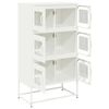 vidaXL Highboard Wei&szlig; 68x39x123 cm Stahl