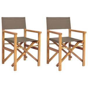 vidaXL Regiestuhl 100% Polyester mit solidem Teak