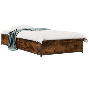 vidaXL Bettrahmen Ger&auml;ucherte Eiche 80 x 200 cm Holzwerkstoff