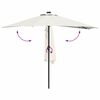 vidaXL Garten-Sonnenschirm Sand 294 x 150 x 224 cm Polyester und Stahl
