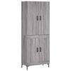 vidaXL Highboard Grau Sonoma 69,5x34x180 cm Holzwerkstoff