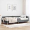 vidaXL Eckbettgestell mit Matratze mit Matratze 2 pcs Grau Stoff