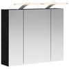 vidaXL Badezimmerspiegelschrank Schwarz Eichen-Optik 60 x 14,5 x 50 cm