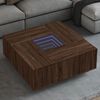 vidaXL Couchtisch mit Infinity-LED Braun Eichen-Optik 100x100x40 cm