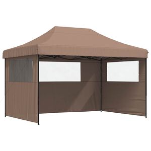 vidaXL Party-Zelt 279 x 410 x 315 cm Braun Oxford-Stoff