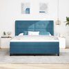 vidaXL Boxspringbett mit Matratze Dunkelblau 200 x 180 cm Polyester