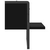 vidaXL Wandregal mit Stange Schwarz 30x25x30 cm